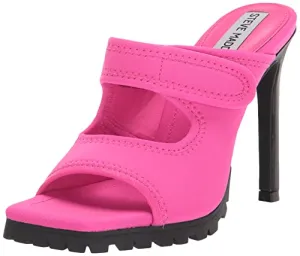 Steve Madden Women's VOIDED Heeled Sandal, Fuchsia, 10