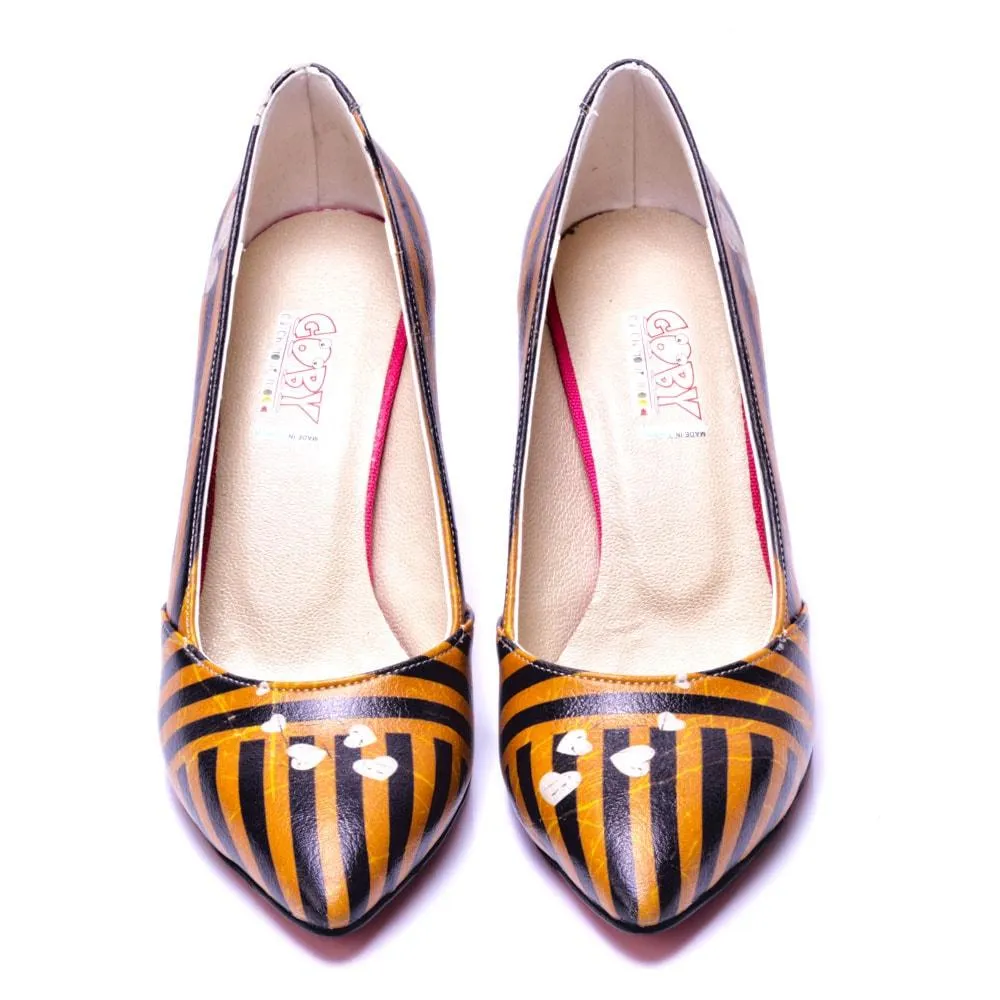 Striped Heel Shoes STL3003