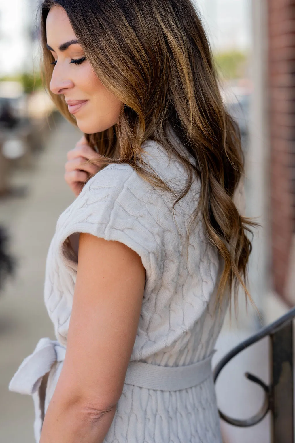 Subtle Braided Sweater Dress