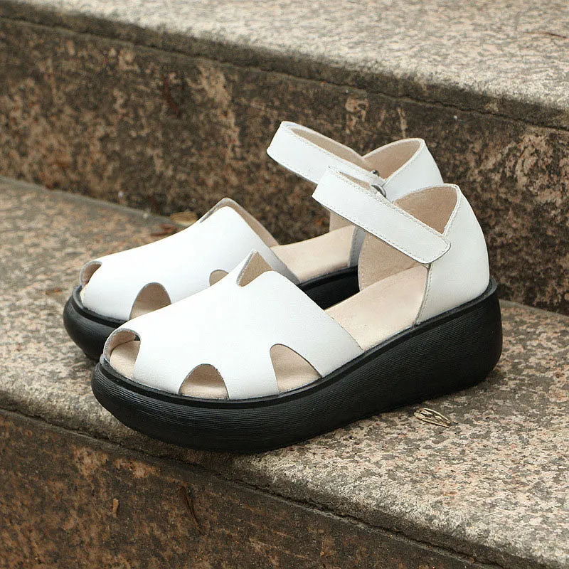 Summer Close Toe Handmade Ankle Strap Sandals