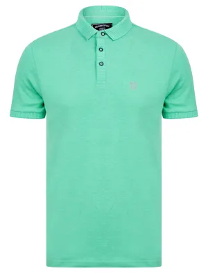 Sunbury Cotton Rich Woven Polo Shirt in Dusty Jade Green - Kensington Eastside