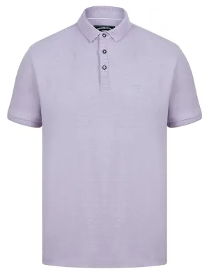 Sunbury Cotton Rich Woven Polo Shirt in Wisteria Lilac - Kensington Eastside