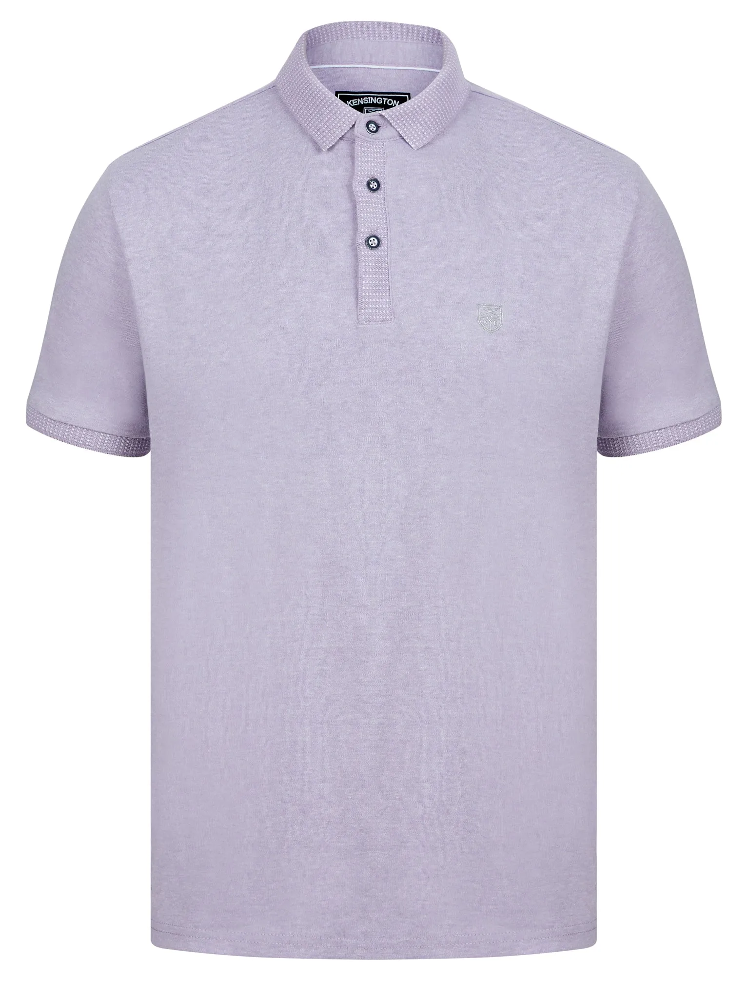 Sunbury Cotton Rich Woven Polo Shirt in Wisteria Lilac - Kensington Eastside