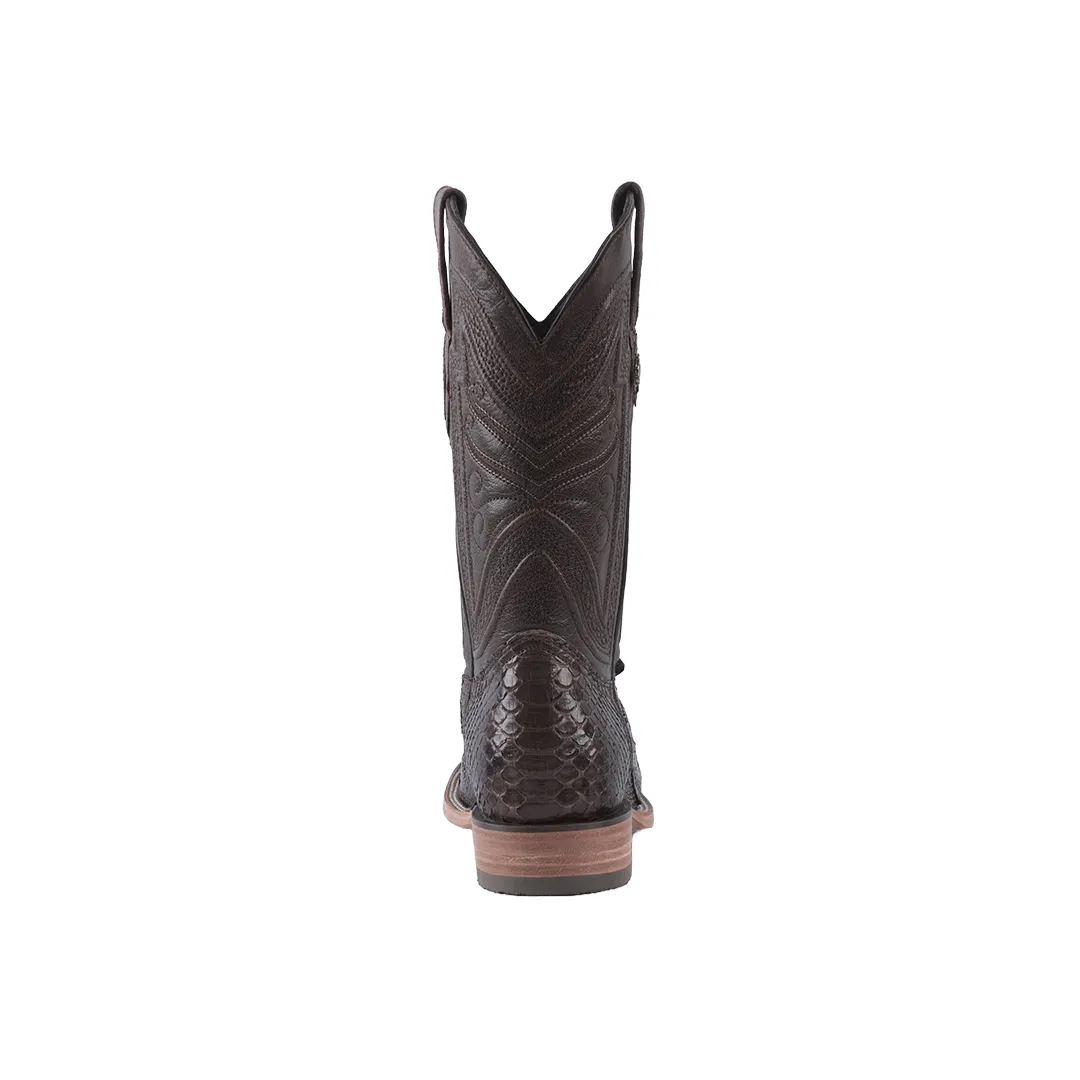 Texas Country Exotic Boot PYTHON CAFÉ LUSTRADO PN30