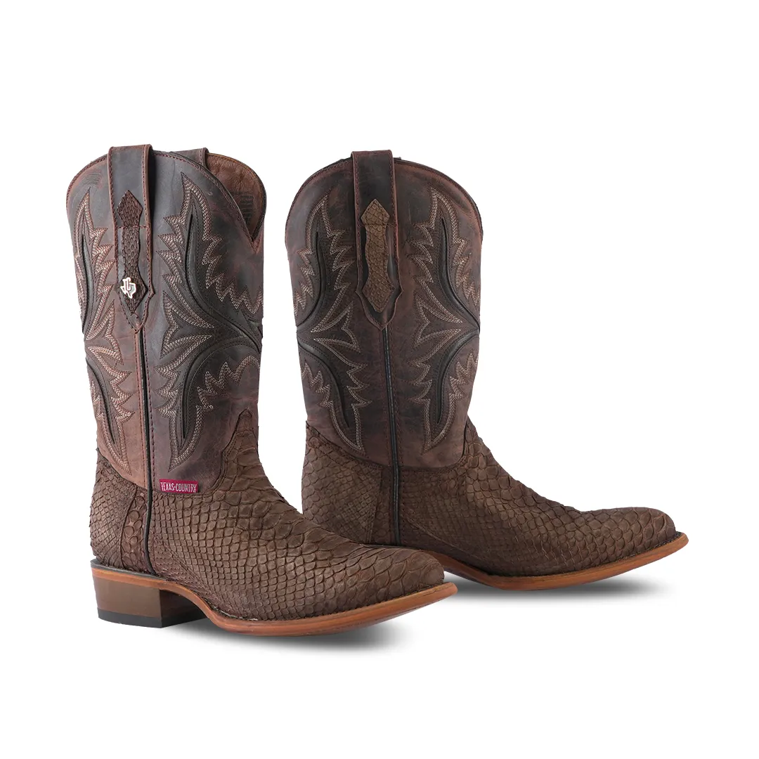 Texas Country Exotic Boot Python Tamarindo Round Toe PN240