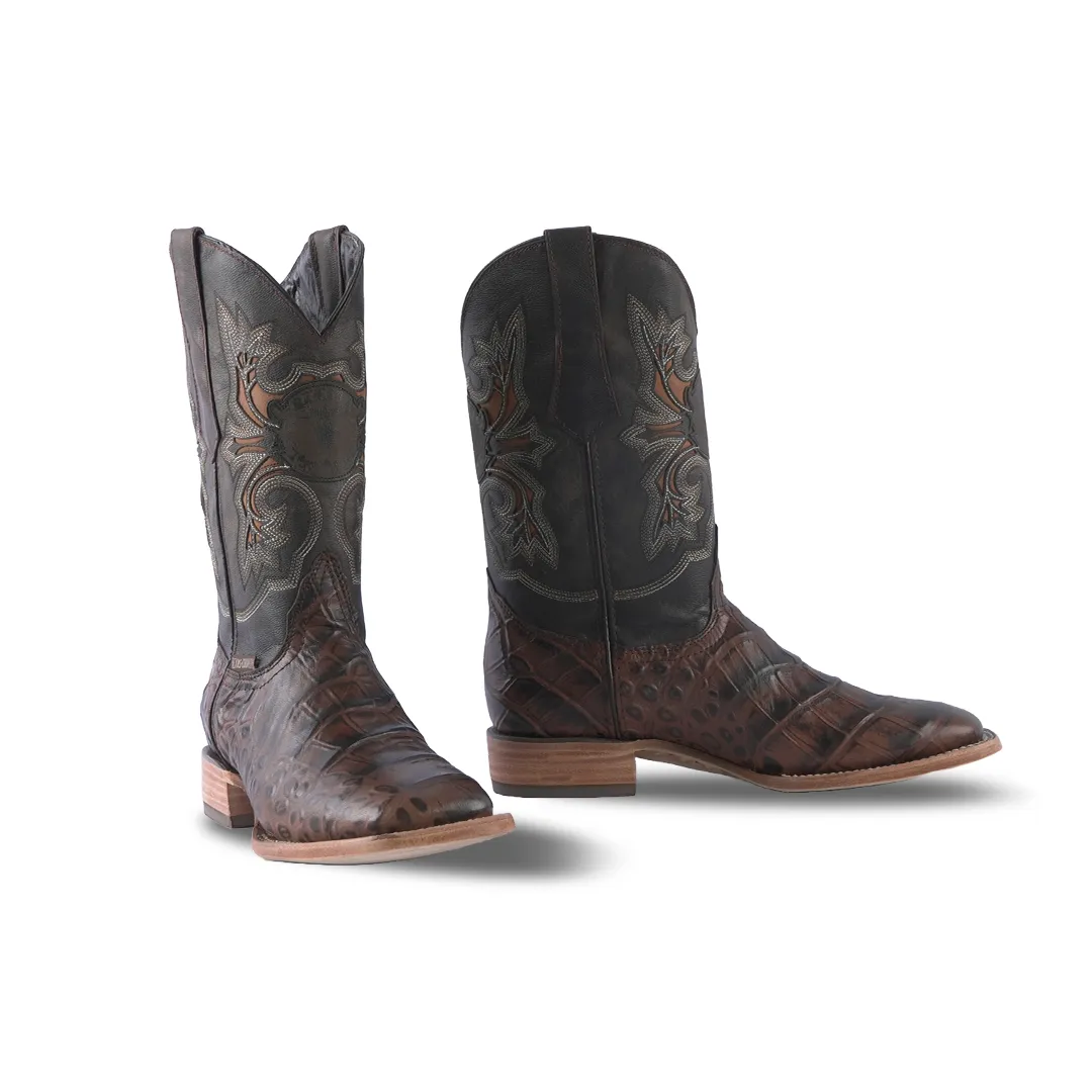 Texas Country Western Boot Flanco Coco Chocolate Square Toe E658