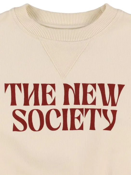 The New Society   Printed cotton crewneck sweatshirt 