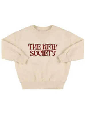 The New Society   Printed cotton crewneck sweatshirt 