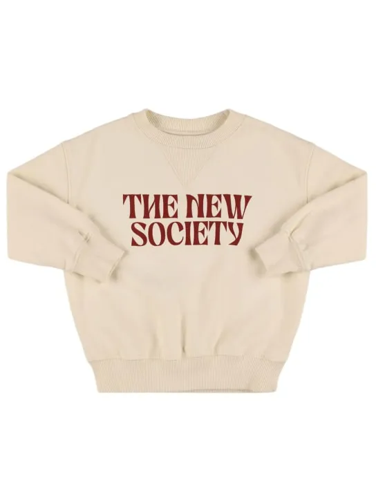 The New Society   Printed cotton crewneck sweatshirt 