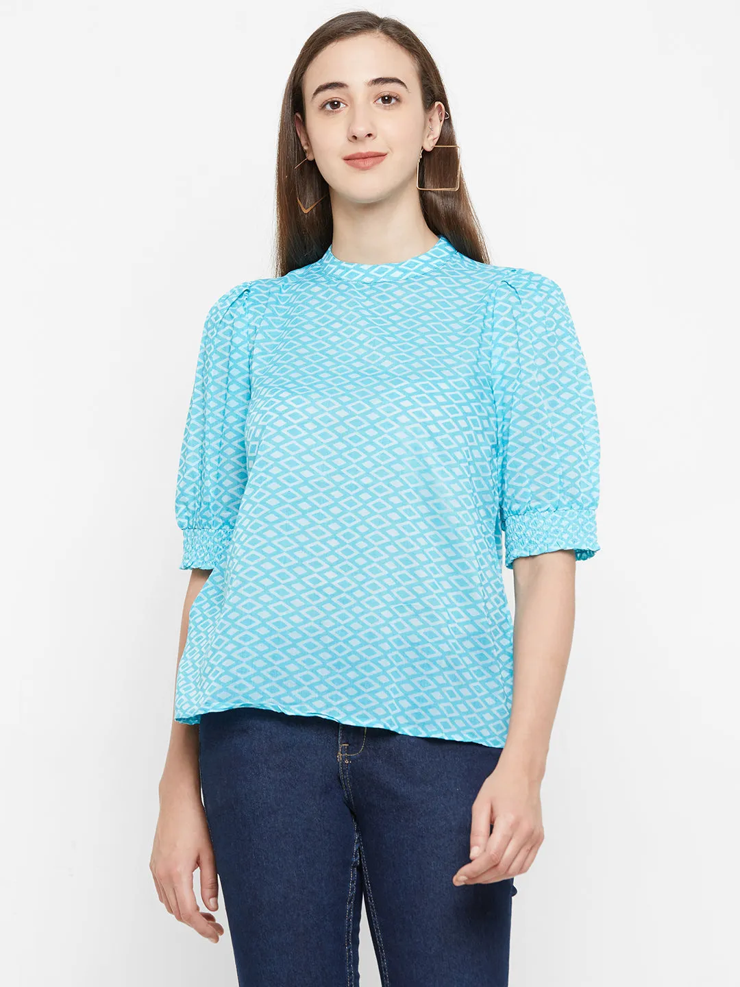 Turq Printed Top