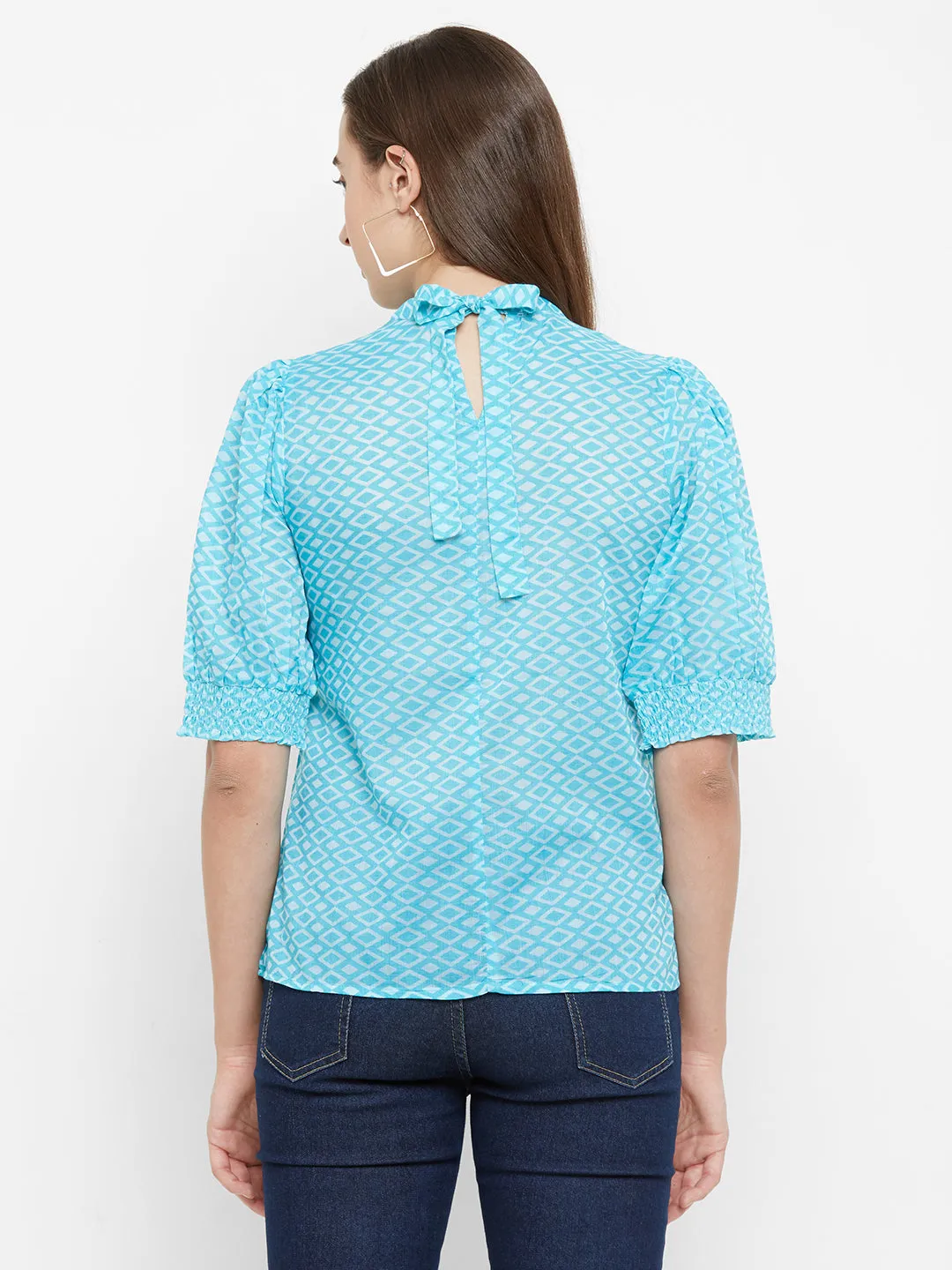 Turq Printed Top