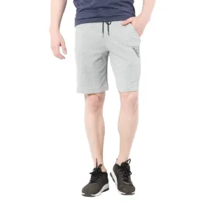 Van Heusen Athleisure Men Knit Shorts - Cotton Rich - Smart Tech, Easy Stain Release, Anti Stat, Ultra Soft, Moisture Wicking_50002_Grey Melange_XL