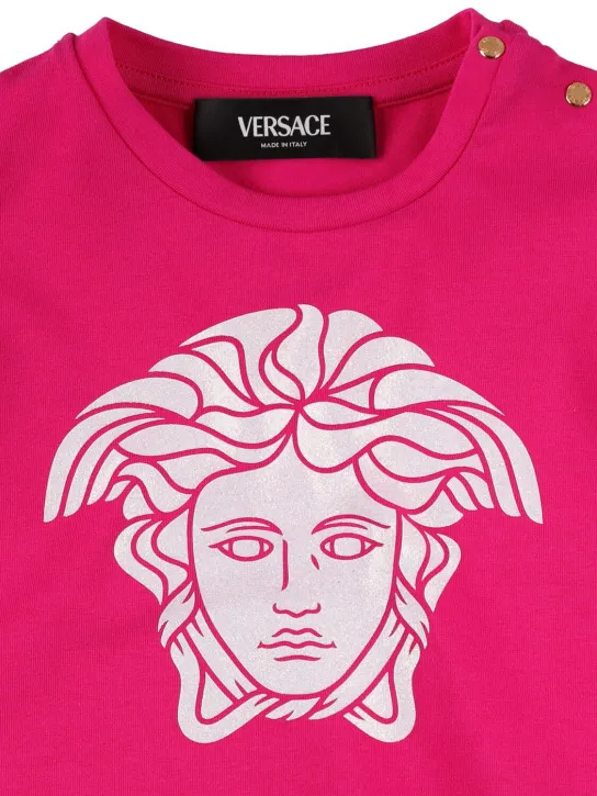 Versace   Printed cotton jersey t-shirt 