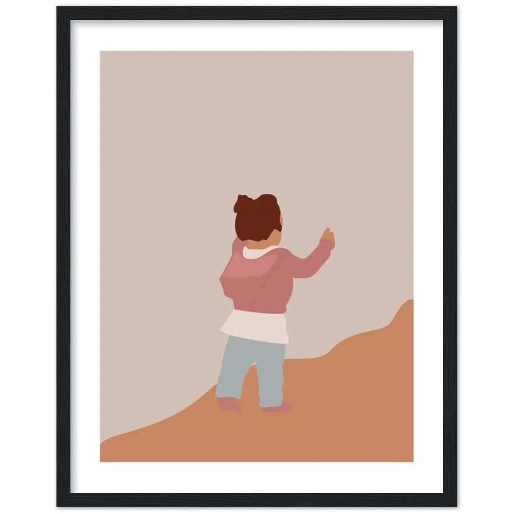 Walking Framed Art Print