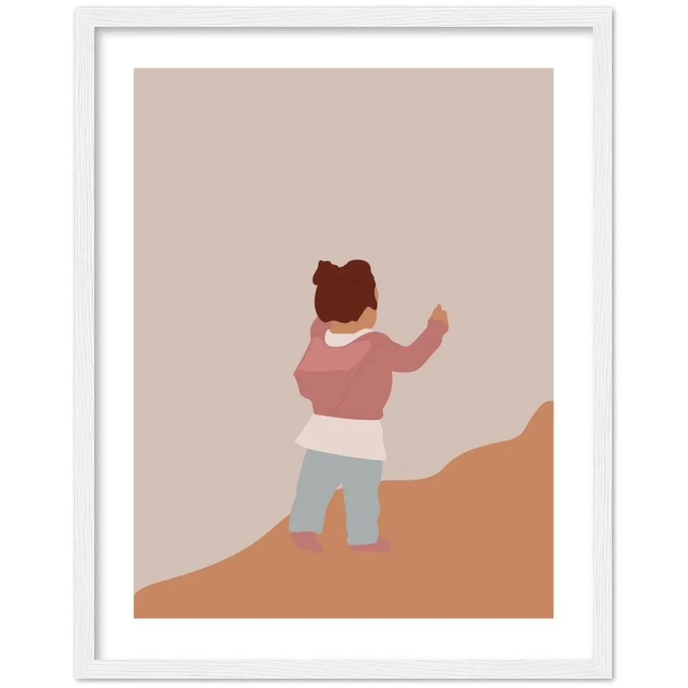 Walking Framed Art Print