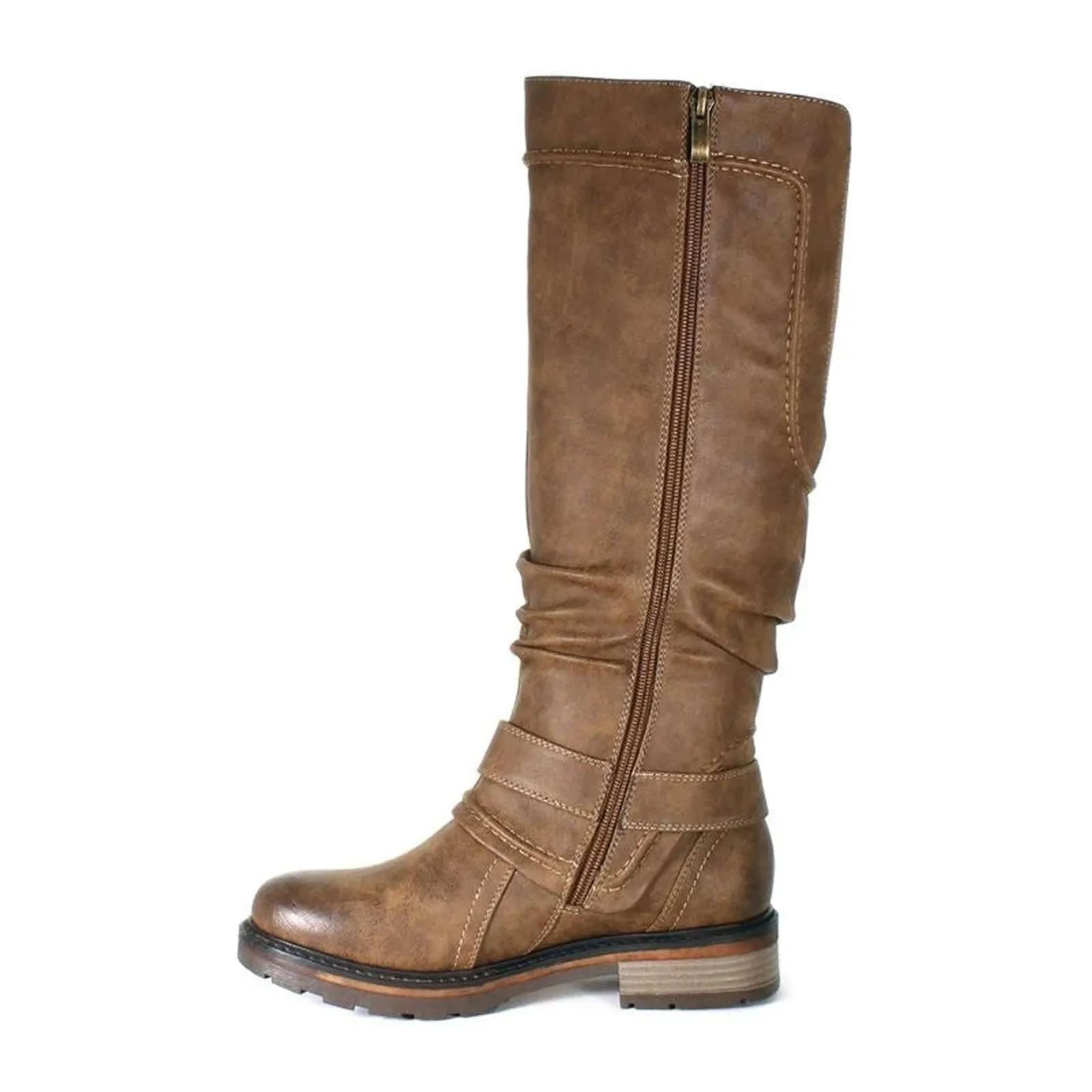 Wanderlust Fiona Wide Tall Boot (Women) - Dark Tan