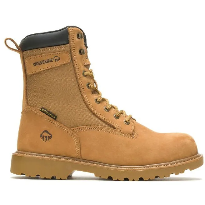 Wolverine Men's Floorhand Insulated 8" WP Soft Toe Work Boot Wheat W220013