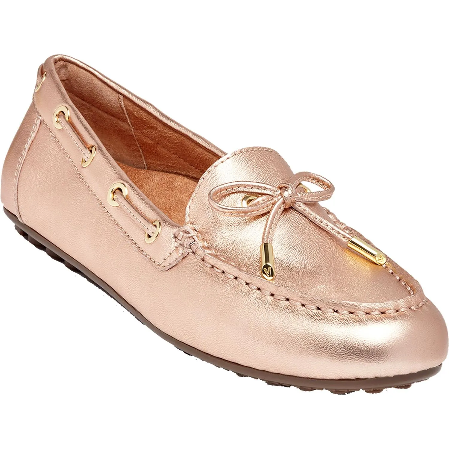 Women's Vionic Virginia Metallic Rose Gold Leather