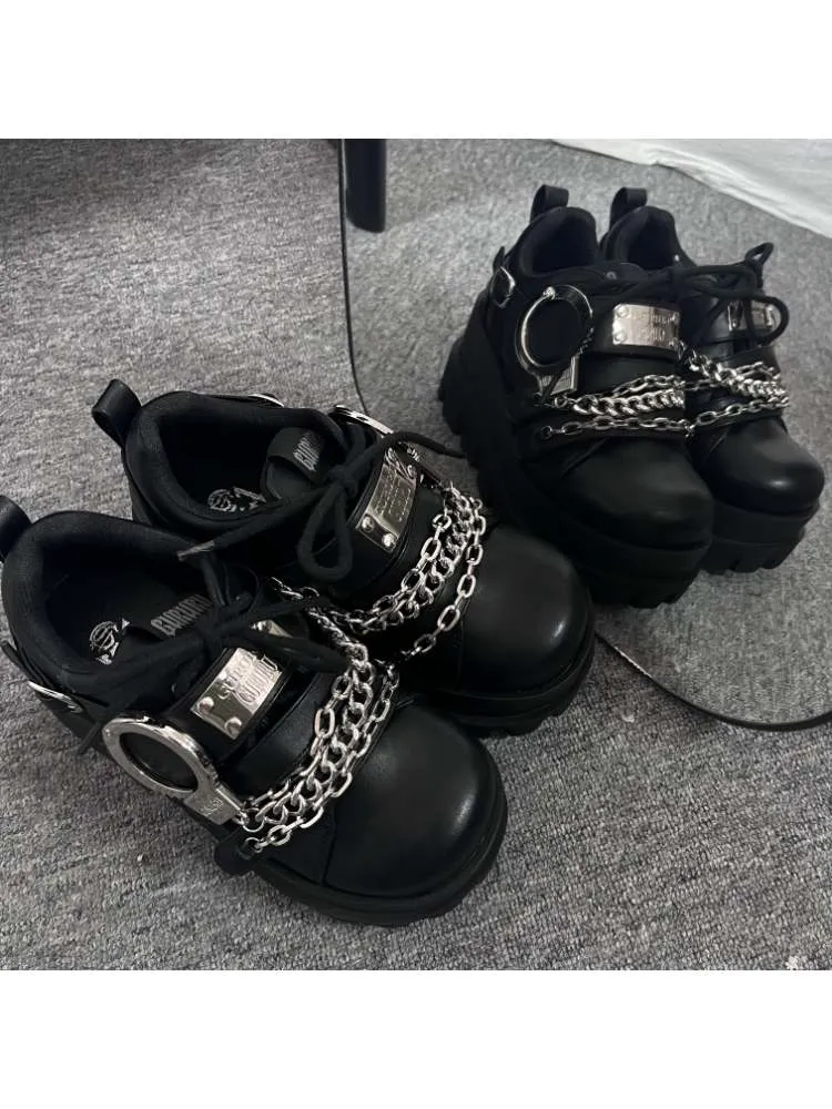 Y2K Handcuffs Velcro Platform Shoes【s0000008558】