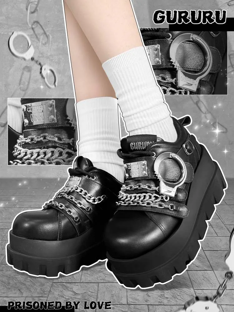 Y2K Handcuffs Velcro Platform Shoes【s0000008558】