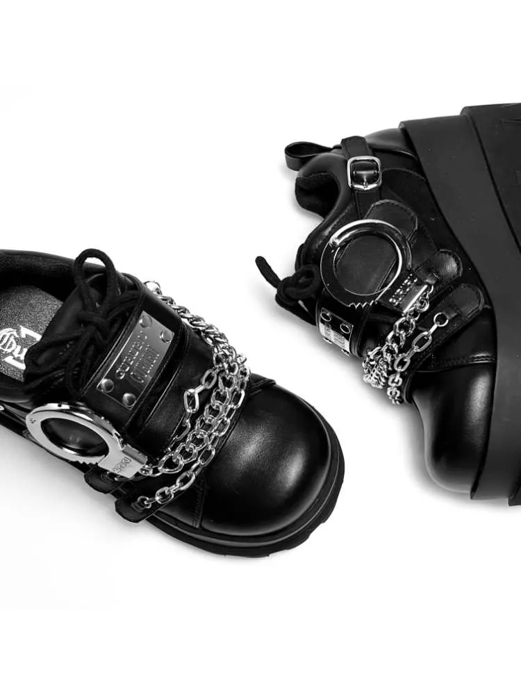 Y2K Handcuffs Velcro Platform Shoes【s0000008558】