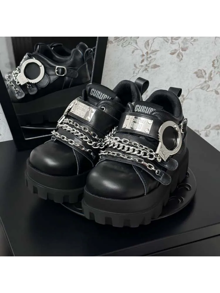 Y2K Handcuffs Velcro Platform Shoes【s0000008558】