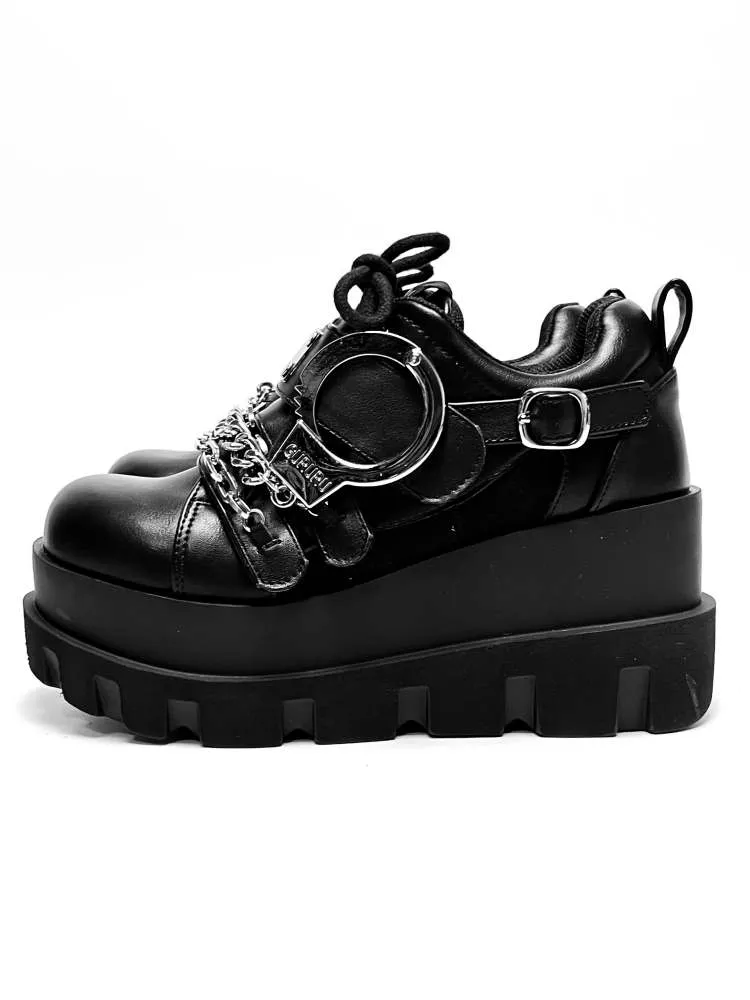 Y2K Handcuffs Velcro Platform Shoes【s0000008558】