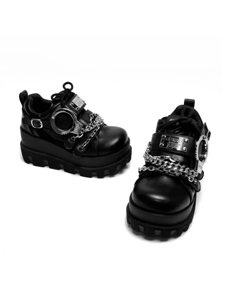 Y2K Handcuffs Velcro Platform Shoes【s0000008558】