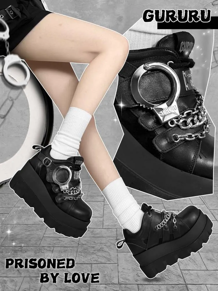 Y2K Handcuffs Velcro Platform Shoes【s0000008558】