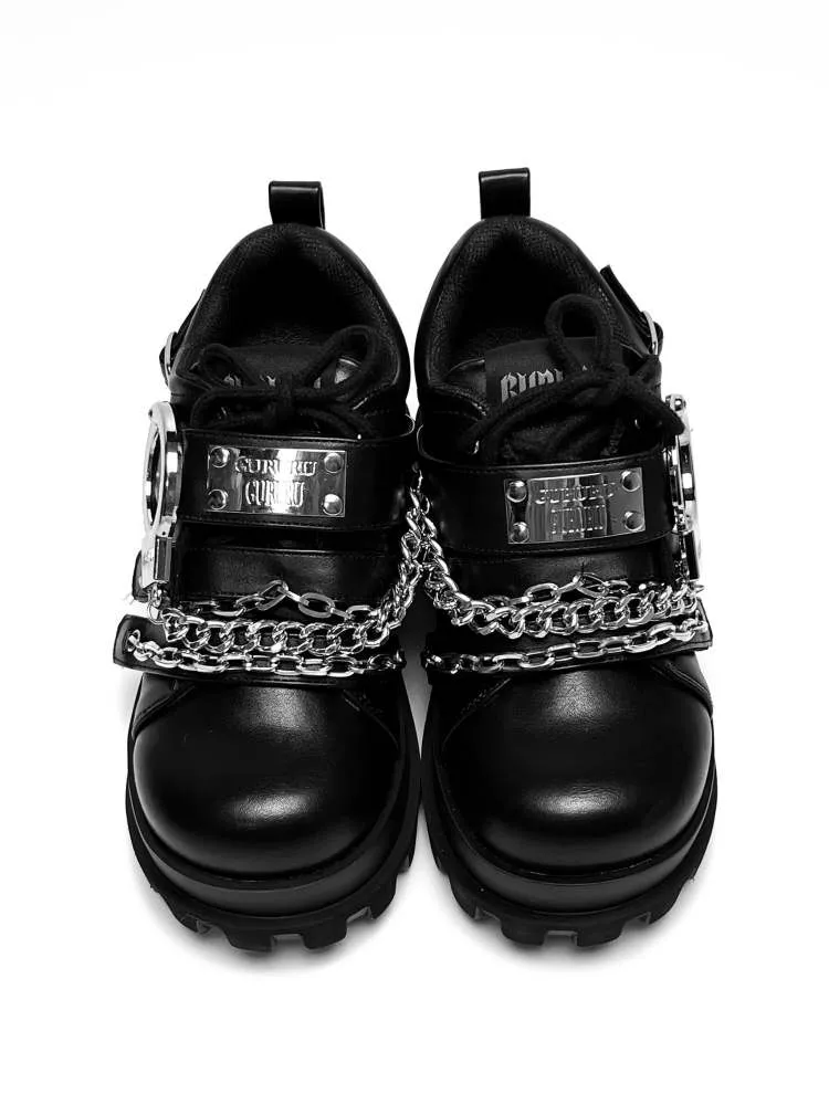 Y2K Handcuffs Velcro Platform Shoes【s0000008558】