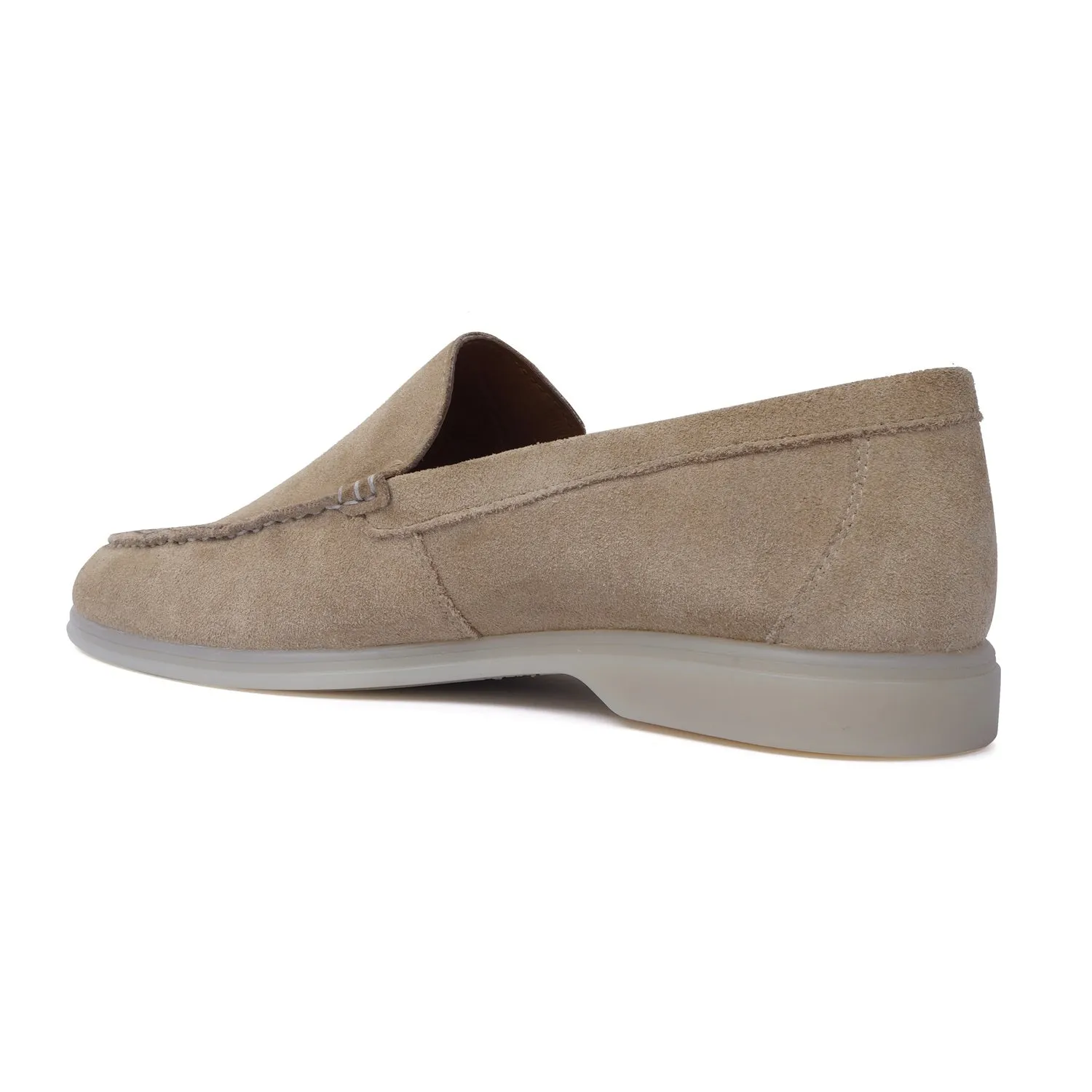 Yacht Shoes in Beige Suede Leather