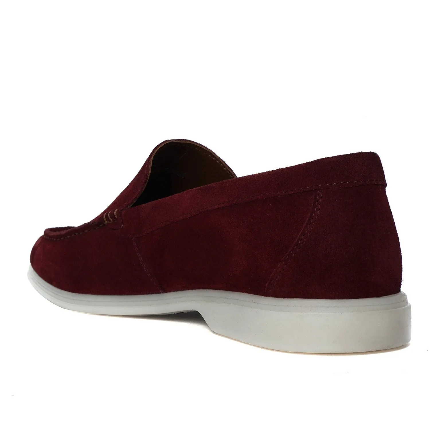 Yacht Shoes in Wine Suede Leather