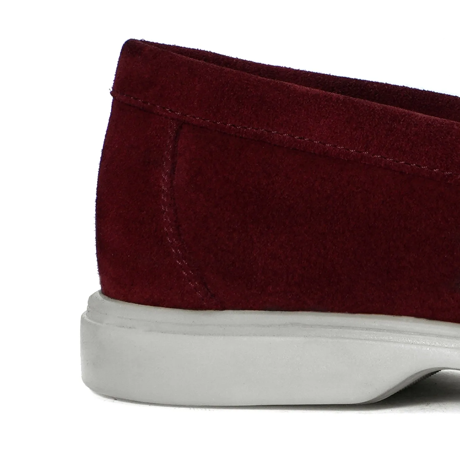 Yacht Shoes in Wine Suede Leather