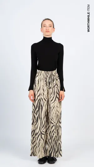 Zebra printed pants